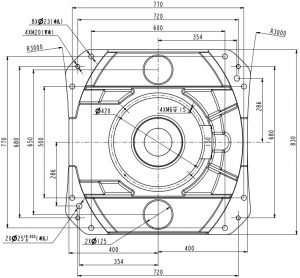 210kg Payload Robotic Arm QJR210-1 ounting Dimension Drawing