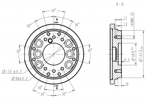 Robotic Arm QJR130-3100M Installation Interface Diagram
