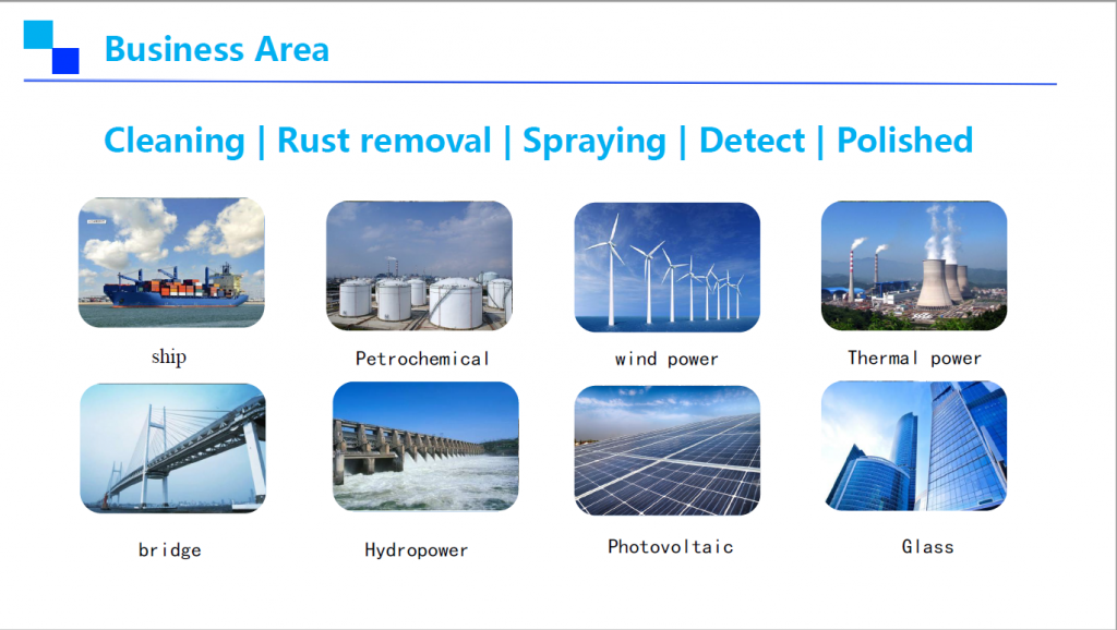 Wall-climbing Robot for Desrusting/Cleaning/Painting of Ships and Tanks ...