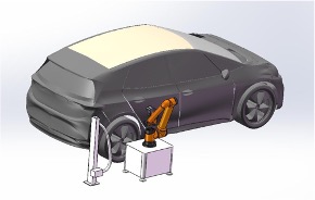 Automatic Charging Robot Installation Effect Side VIew 