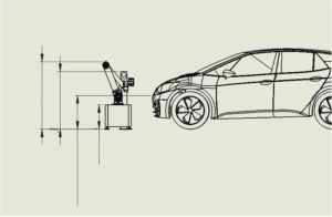 EVA400 Automatic Charging Robot Installation Effect Side VIew