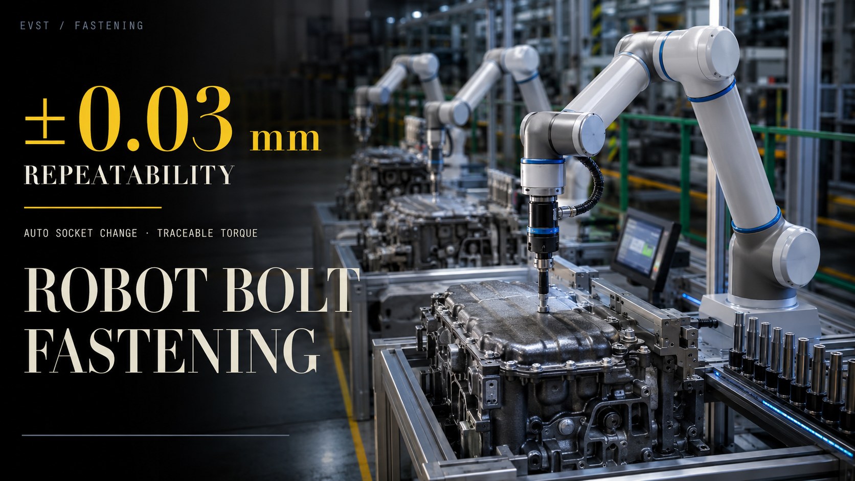 Collaborative Robot Engine Bolt Fastening — Oil-Pan & Vacuum-Pump Final Torque, Fully Automated