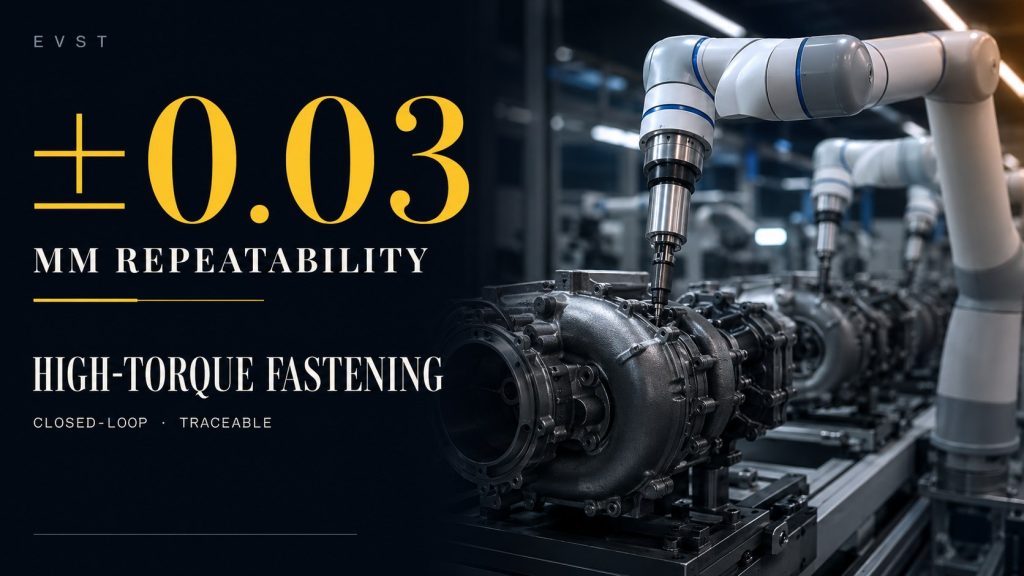 Collaborative Robot High-Torque Fastening — Turbo, Stud & Hydraulic-Valve Assembly