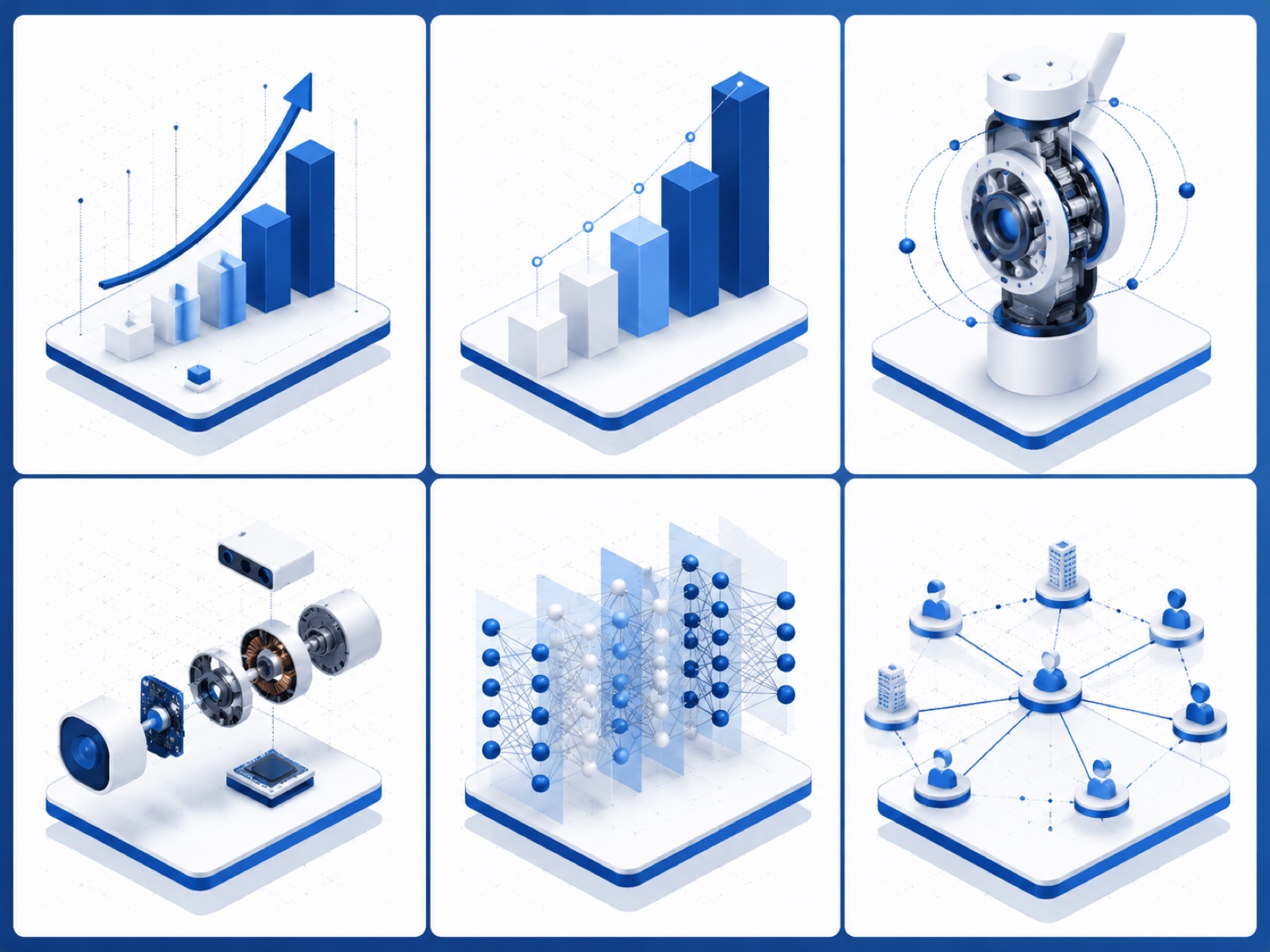 Six-dimension evaluation dashboard for humanoid robot companies — commercial deployments, funding, technical maturity, hardware, software stack, partnerships
