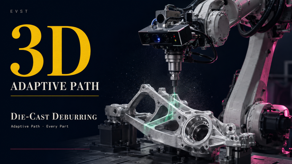 aluminum die cast deburring 3d vision adaptive path