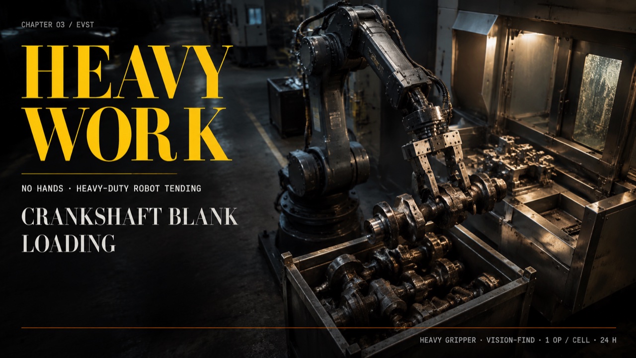 automated crankshaft blank loading heavy machine tending hero 1