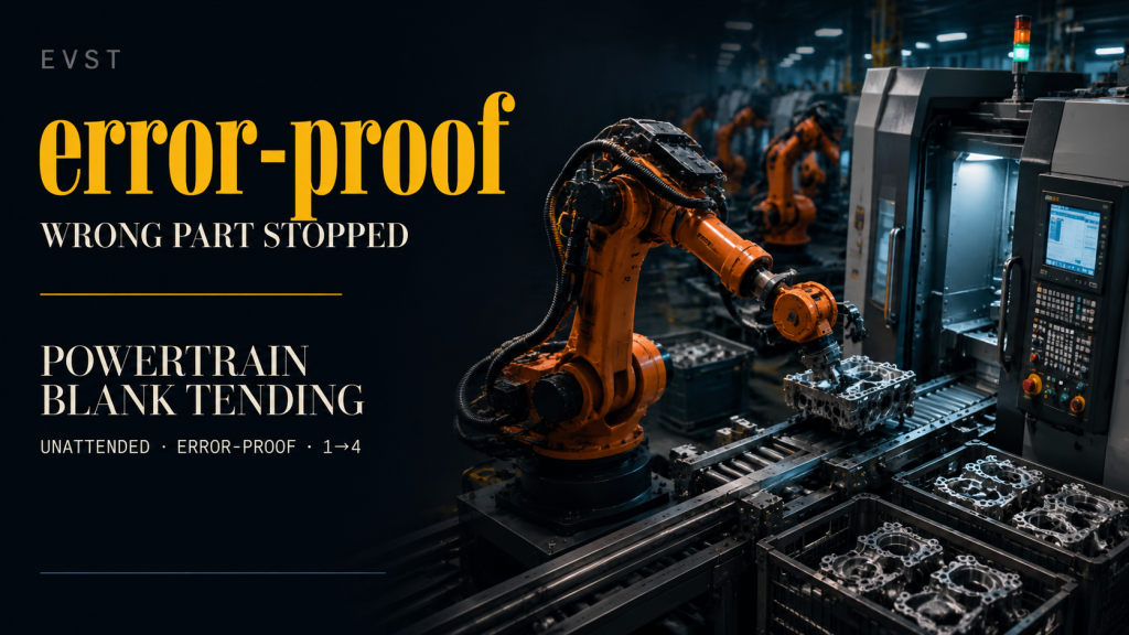 automated powertrain blank tending error proof