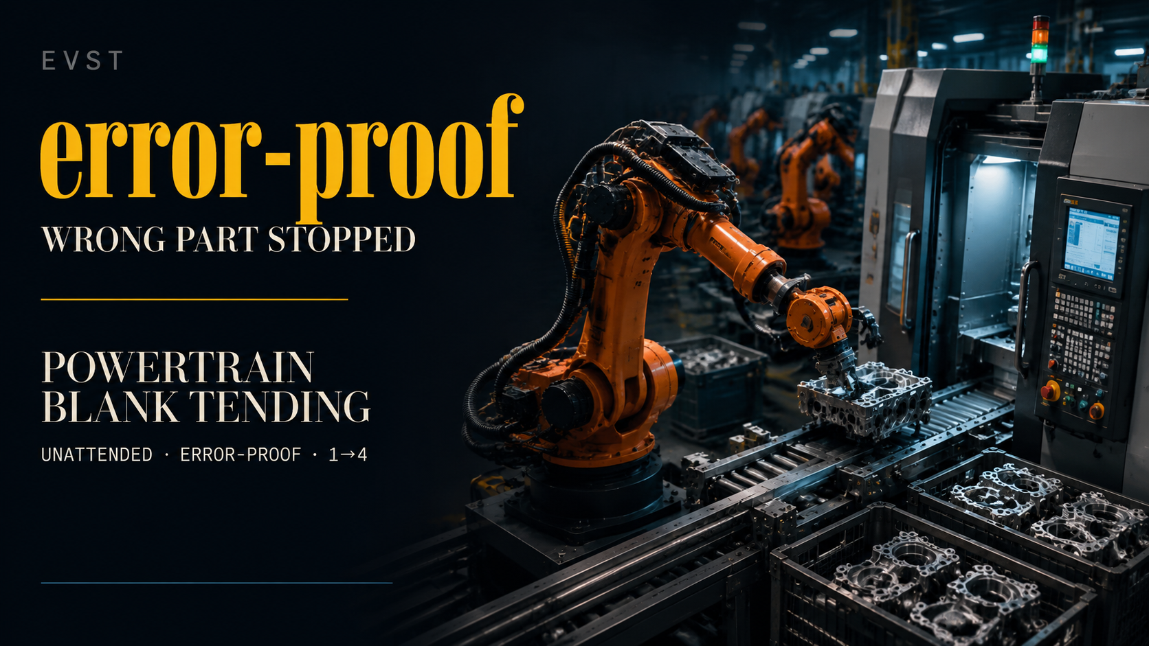 automated powertrain blank tending error proof