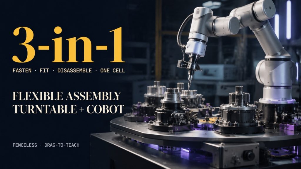 cobot flexible assembly turntable traceability hero