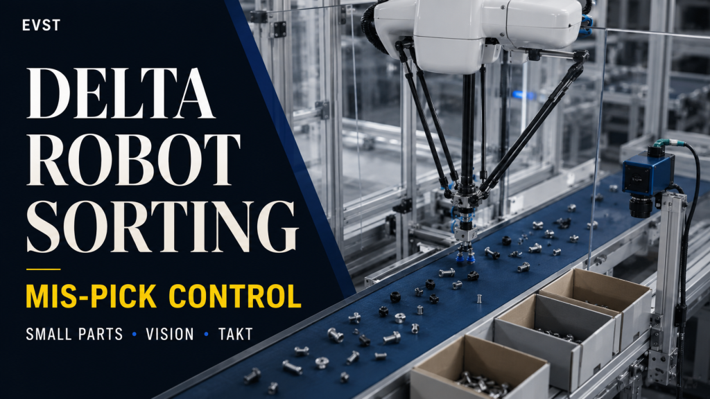Delta robot sorting cell for small-part picking automation