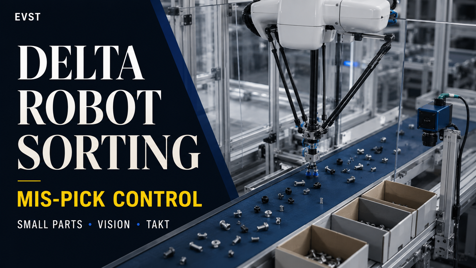 Delta robot sorting cell for small-part picking automation