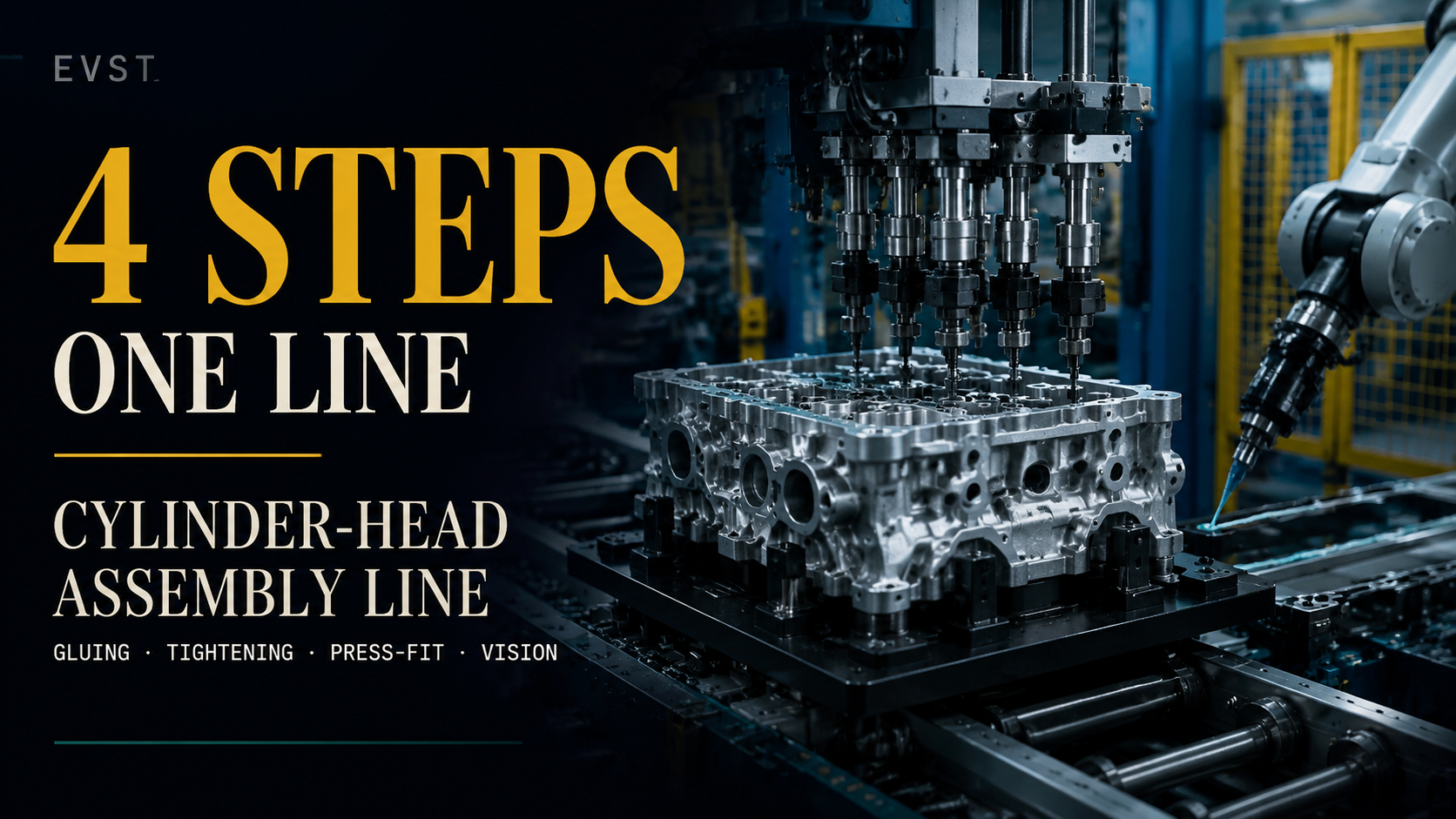 engine cylinder head robotic assembly line