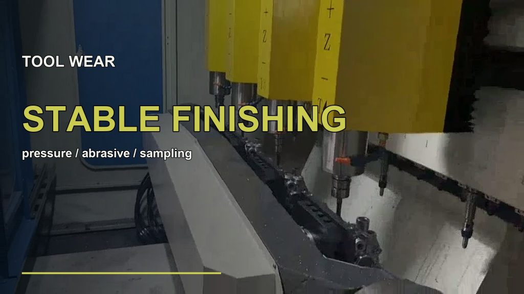 Robotic polishing and grinding cell with abrasive tool wear control, fixture datum, and dust handling