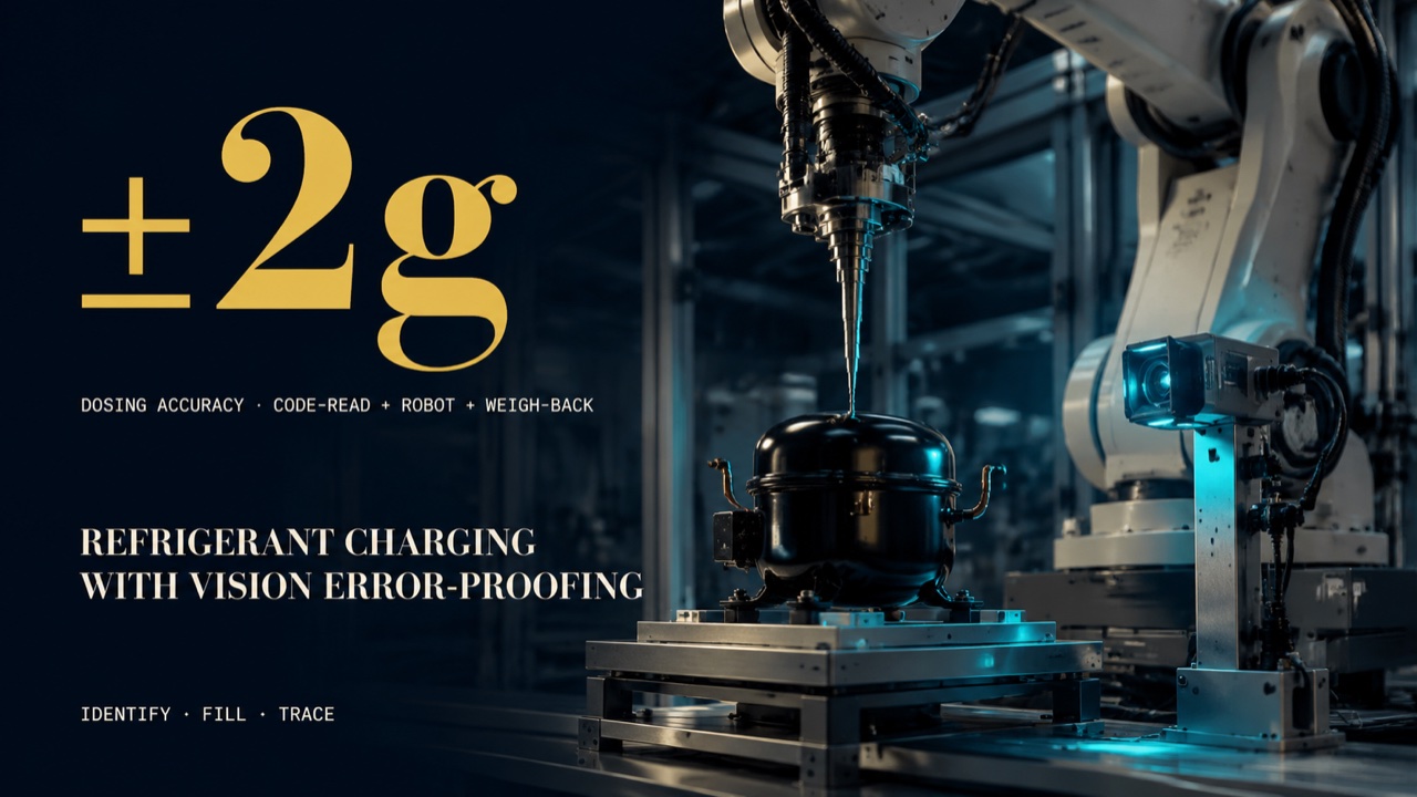 robotic refrigerant charging vision error proofing hero