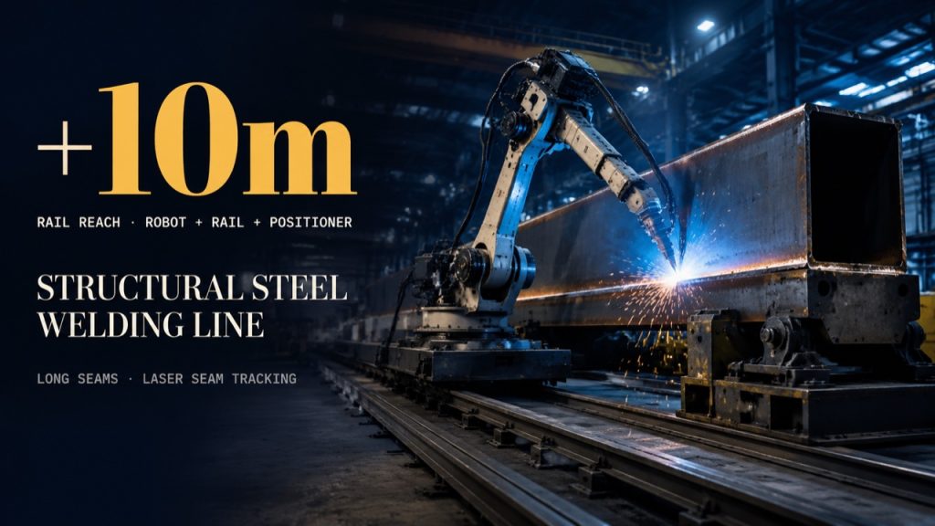 structural steel bridge welding line robot rail positioner hero