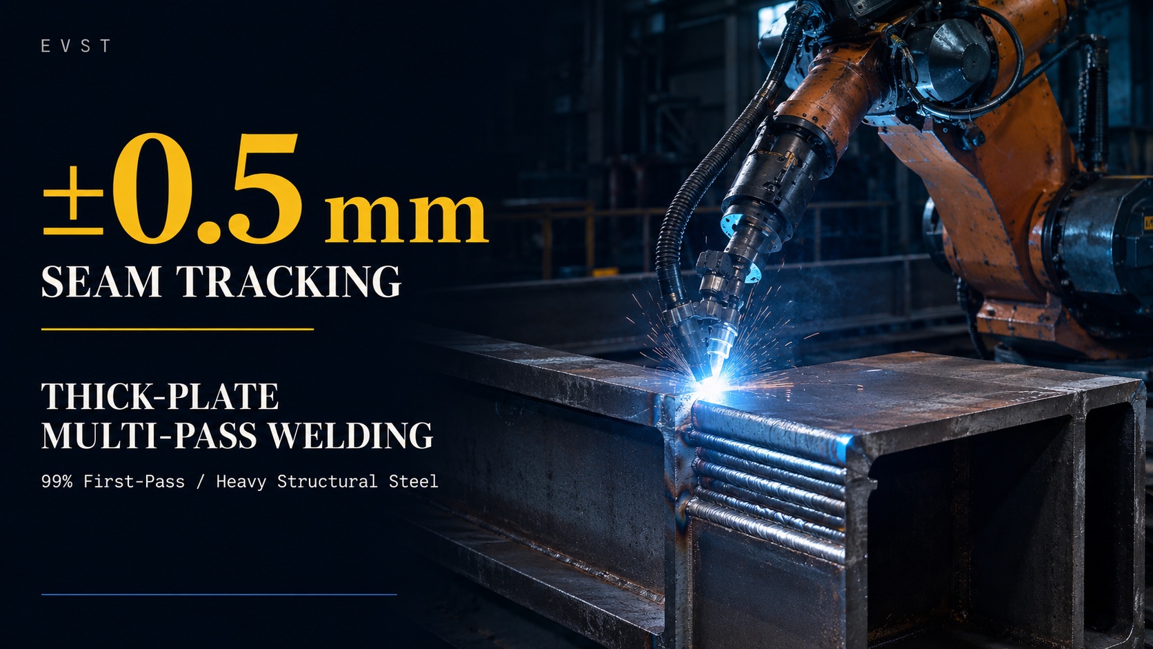 thick plate multi pass robot welding seam tracking cover