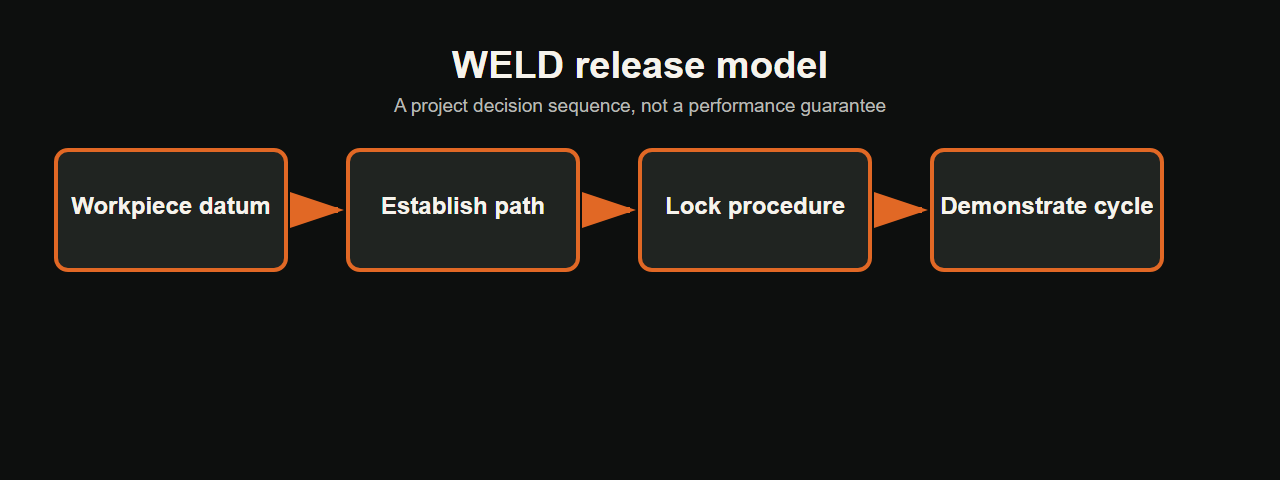 WELD release model diagram for engineering release decisions