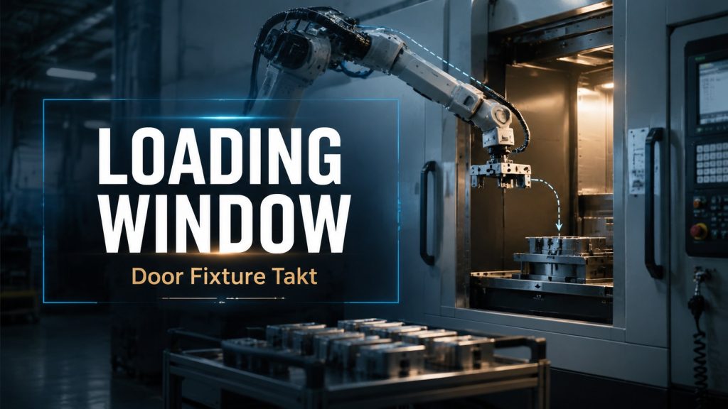 Machine Tending Robot Loading Window: Door, Fixture, And Pick-Place Takt