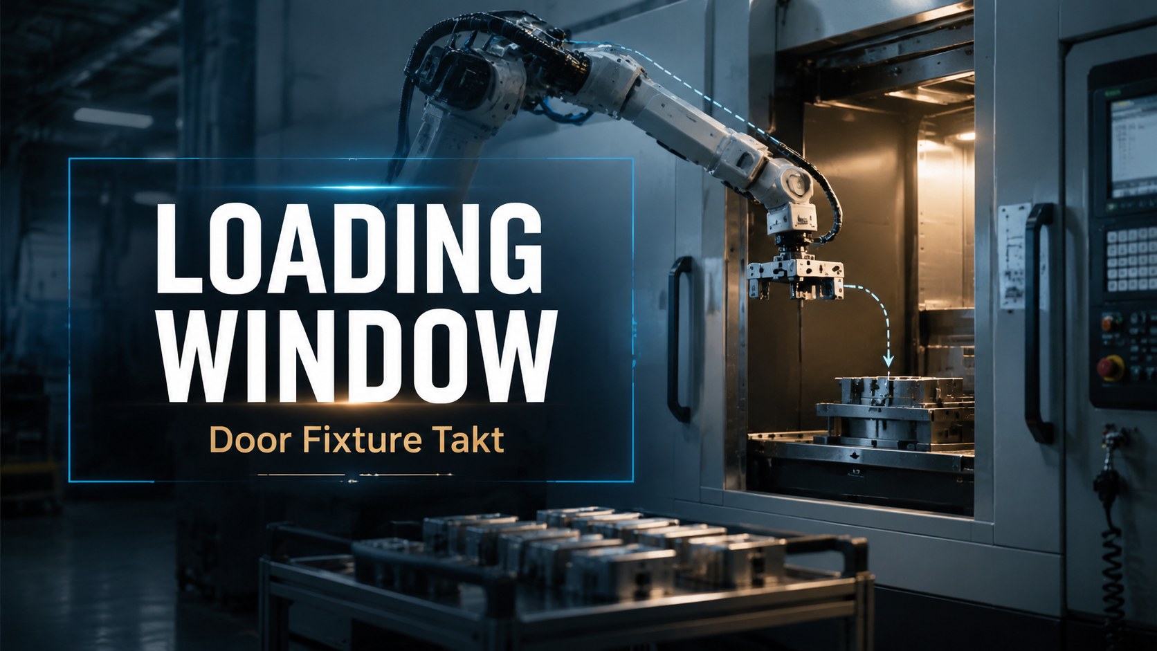 Machine Tending Robot Loading Window: Door, Fixture, And Pick-Place Takt