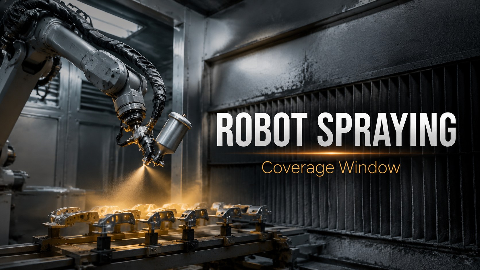 Robot Spraying Automation: Control Fixture, Gun Distance, Coverage, And Overspray