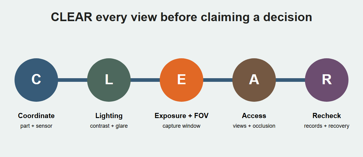 CLEAR decision model for collaborative robot vision inspection