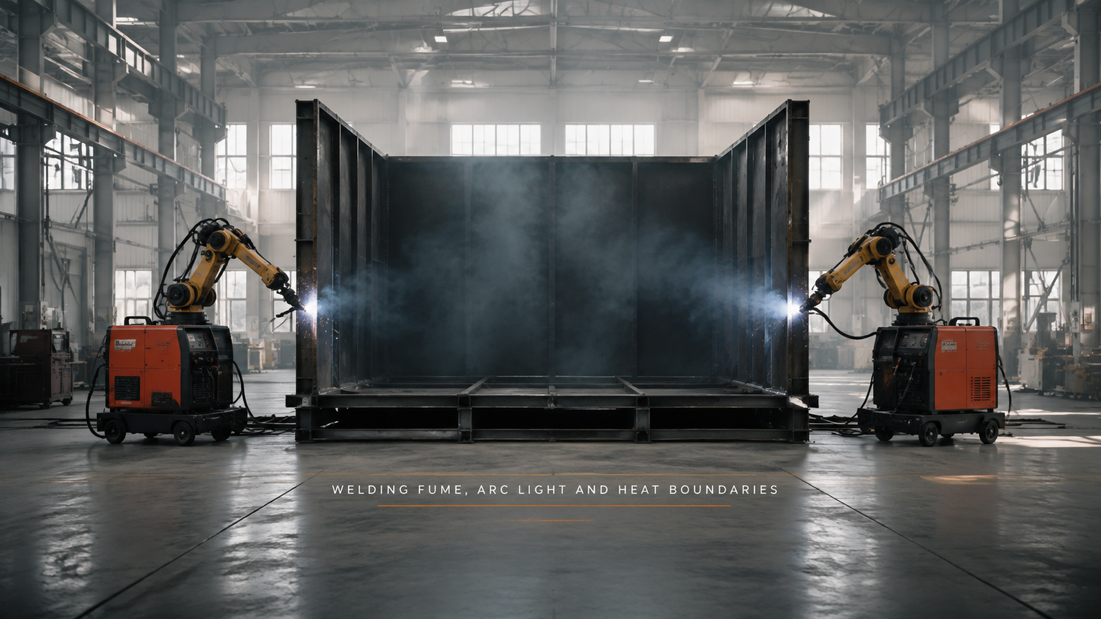 Editorial industrial automation illustration for Welding Fume and Arc Light: The Part Decides