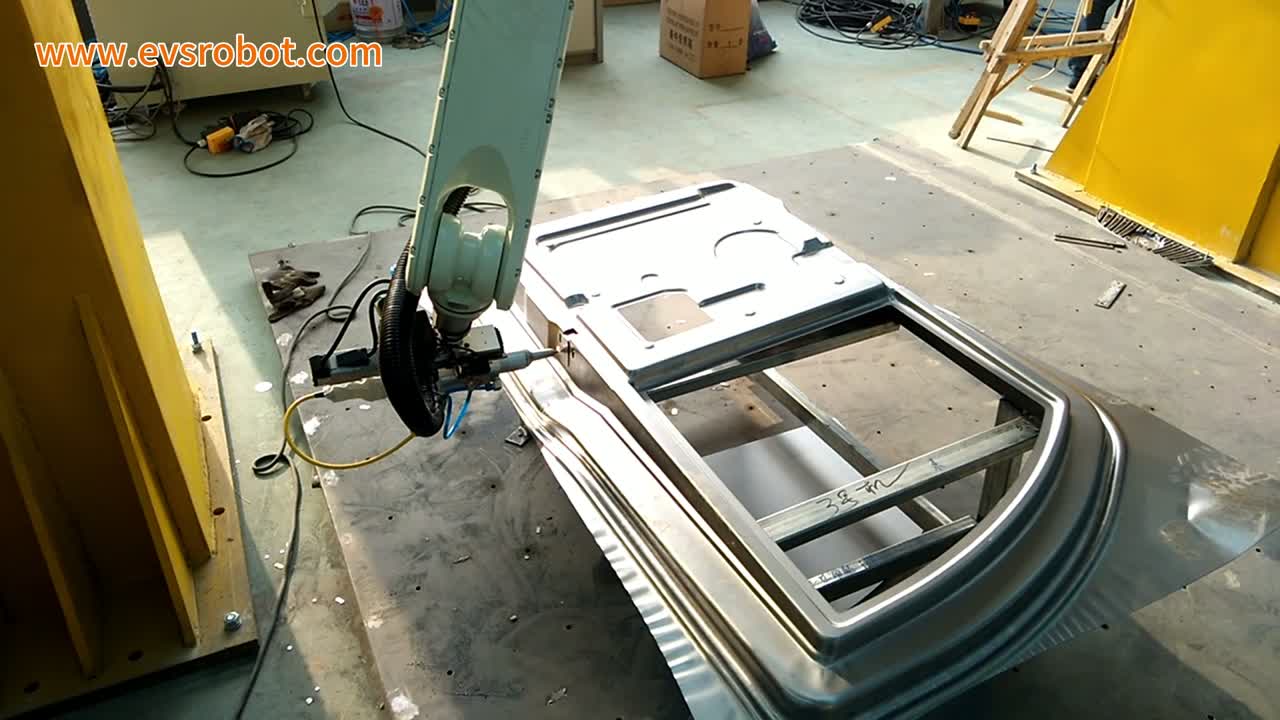 The whole panel with its window-sized opening, wood pads and stacked sheets under the stand