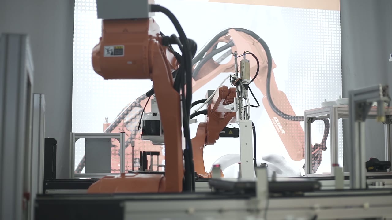 A robot turns the body over
