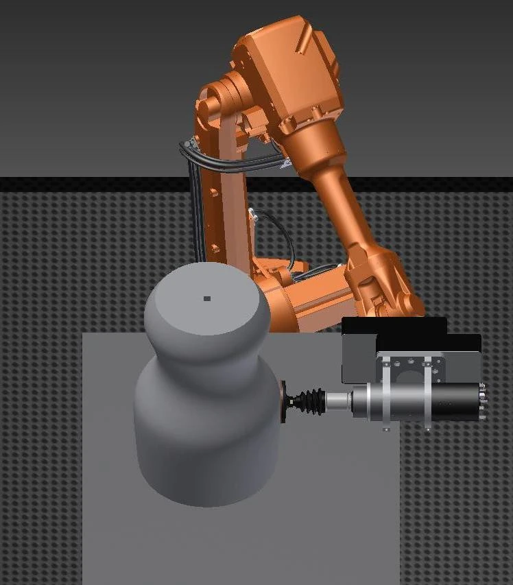 Illustration of tool displacement to follow the workpiece