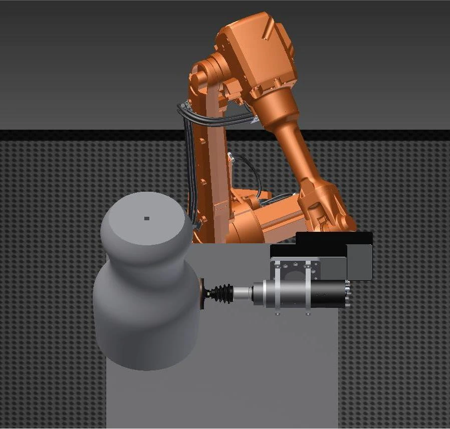 Illustration of a tool meeting the workpiece at a reference position