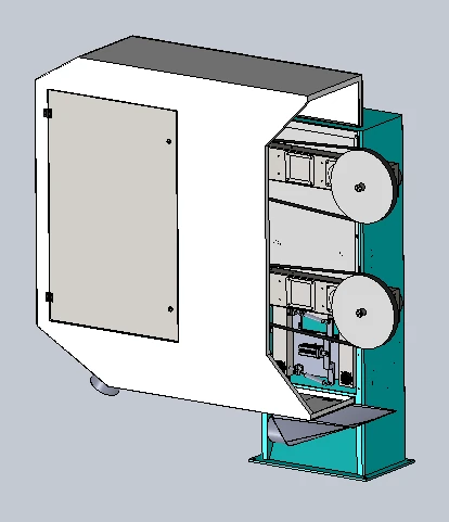 Standard finishing module with two belt positions