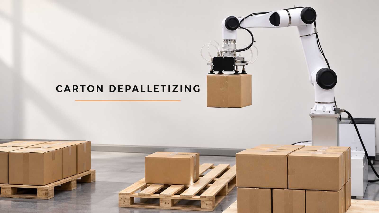 Editorial industrial automation illustration for Carton Depalletizing: When Is a Fixed Pick Pattern Enough?