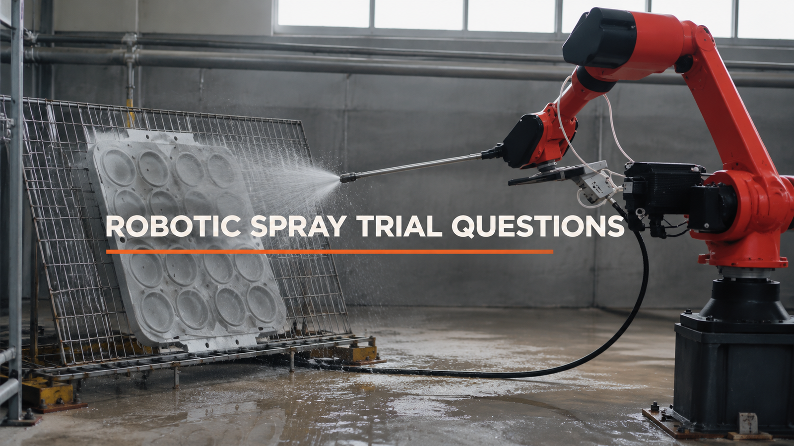Editorial industrial automation illustration for Robotic Spray Trials: What Should a Buyer Ask to See?